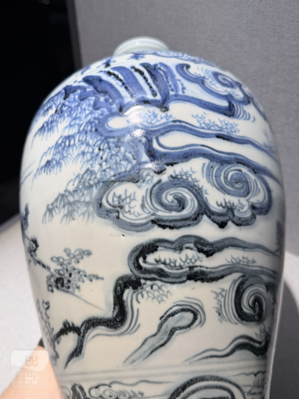 明天顺 青花药神人物梅瓶 - 图13